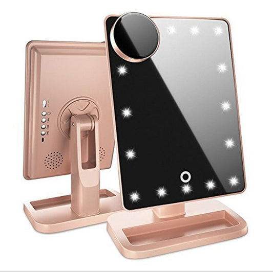 Beauté Connectée - Miroir Tactile Grossissant 10x et Éclairage LED